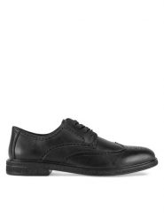 Sergio Bardi Półbuty MF1645-1Z Czarny. Czarne eleganckie półbuty Sergio Bardi, ze skóry, wizytowe, bez zapięcia. Za 159.99 zł.