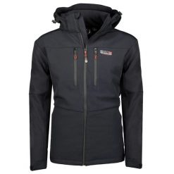 Geographical Norway Softshell TIMMEX DB Navy, kurtka męska granatowa. Niebieskie kurtki męskie Geographical Norway, m, bez wzorów, z elastanu, sportowe, bez kaptura. Za 239.00 zł.