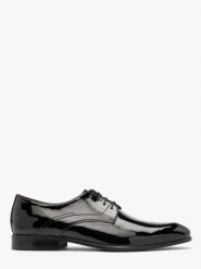 Czarne lakierowane półbuty męskie CHANDLER. Czarne eleganckie półbuty Ryłko, z lakierowanej skóry, bez zapięcia. W wyprzedaży za 379.99 zł.