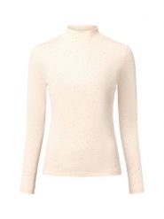 Opus koszulka z długim rękawem - Suhanna Kobiety biały|beżowy, 42. Białe t-shirty damskie Opus, bez wzorów, z bawełny, bez kołnierzyka. Za 139.95 zł.