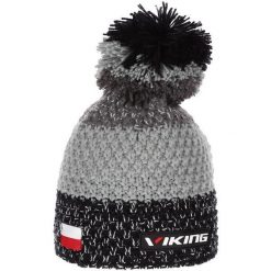 Czapka narciarska dla dorosłych Viking Cornet, z pomponem. Czarne czapki i kapelusze męskie Viking, z aplikacjami, z polaru, sportowe. Za 79.90 zł.