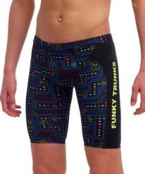 Spodenki FUNKY TRUNKS Chomp Chomp - jammery chłopięce 140-152cm/10/UK26. Czarne kąpielówki dla chłopców FUNKY TRUNKS, bez wzorów. Za 179.00 zł.