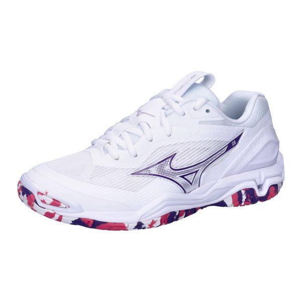 Buty do piłki ręcznej damskie Mizuno Wawe Stealth 6. Białe obuwie sportowe damskie Mizuno, bez wzorów, z materiału, do piłki ręcznej, mizuno wave. Za 538.85 zł.