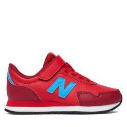 Sneakersy New Balance. Czerwone trampki i tenisówki chłopięce New Balance, bez wzorów, bez zapięcia. Za 219.99 zł.