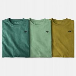 KOSZULKA MĘSKA LIMITOWANA 4F T-SHIRT KOMPLET ZESTAW 3 SZTUKI 3XL M3948 SS26. Koszulki sportowe męskie 4f, m, bez wzorów, z bawełny, bez kołnierzyka, bez ramiączek, na fitness i siłownię. Za 113.50 zł.