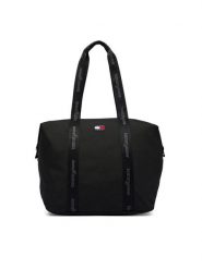 Tommy Jeans Torebka Tjw Ess Daily Tote AW0AW19039 Czarny. Czarne torebki do ręki damskie Tommy Jeans, bez wzorów, z jeansu, bez dodatków. Za 329.99 zł.