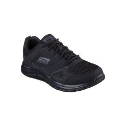 Buty SKECHERS TRACK - SYNTAC Czarny. Czarne buty sportowe męskie Skechers, z gumy, bez zapięcia. Za 259.99 zł.