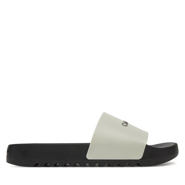 Klapki Calvin Klein. Zielone klapki damskie Calvin Klein, bez wzorów, bez obcasa. Za 233.99 zł.
