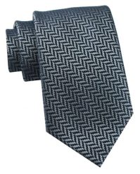 Krawat Męski - Chattier - Stalowo-Granatowy, Wzór w Jodełkę. Niebieskie krawaty i muchy Chattier, bez wzorów, z tkaniny, eleganckie. Za 49.00 zł.