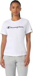 Champion Koszulka damska Short Sleeve biała 118428 WW001 S. Białe t-shirty damskie Champion, s, bez wzorów, bez kołnierzyka. Za 117.71 zł.