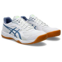 Buty do squasha męskie Asics Upcourt 5 Men. Białe buty sportowe męskie Asics, bez zapięcia. Za 279.99 zł.