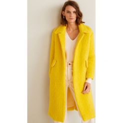 Mango - Płaszcz Sunny. Żółte płaszcze damskie Mango, z materiału, klasyczne. Za 449.90 zł.