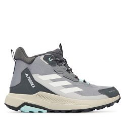 Trekkingi adidas. Szare obuwie sportowe damskie Adidas, bez wzorów, trekkingowe, adidas terrex. Za 439.99 zł.
