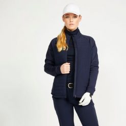 Kurtka do golfa damska Inesis CW500 ciepła. Niebieskie obuwie sportowe damskie INESIS, bez wzorów, z elastanu, na golfa. Za 229.99 zł.