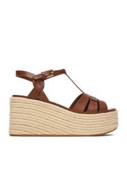 Badura Espadryle EO-AMARI-LT0228-26-805 Brązowy. Brązowe sandały damskie Badura, bez wzorów, ze skóry, bez obcasa, bez zapięcia. Za 379.99 zł.