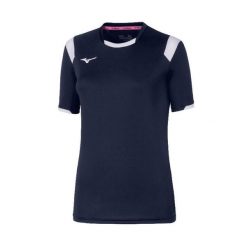 Damska koszulka Mizuno Basic. Niebieskie t-shirty damskie Mizuno, xl, bez wzorów, z materiału, bez kołnierzyka. Za 139.50 zł.
