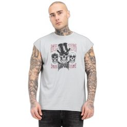 T-shirt regularny Tapout Skull Tank. Czarne t-shirty męskie TAPOUT, bez wzorów, sportowe, bez kołnierzyka. Za 136.00 zł.
