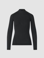 Koszulka termoaktywna damska Lady Fusyon Uw Shirt Lg Sl Turtleneck. Czarne koszulki sportowe damskie UYN, xs, bez wzorów, z materiału, bez kołnierzyka, bez ramiączek, do biegania. Za 439.50 zł.