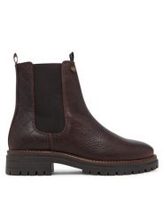 Barbour Sztyblety Evie LFO0575BR96 Brązowy. Brązowe botki damskie Barbour, ze skóry, bez obcasa, na płaskiej podeszwie, bez zapięcia. Za 809.99 zł.