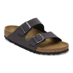 Klapki Birkenstock Arizona Bs Birko-Flor Nubuk 1029134 szare. Szare klapki męskie z nubiku, biznesowe. Za 585.80 zł.