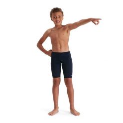 Spodenki do pływania Jammery dla dzieci Speedo ECO Endurance+. Niebieskie kąpielówki dla chłopców Speedo, bez wzorów, z materiału. Za 109.99 zł.