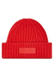 Tommy Hilfiger Czapka Tommy Twist Beanie AW0AW15325 Pomarańczowy. Brązowe czapki i kapelusze damskie Tommy Hilfiger, na zimę, bez wzorów, z wełny. Za 439.99 zł.