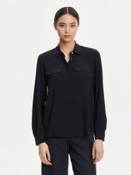 Marella Koszula Calabra 2523116061 Granatowy Regular Fit. Niebieskie bluzki damskie Marella, bez wzorów, z syntetyku, bez kołnierzyka, bez ramiączek. Za 599.99 zł.