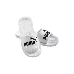 Klapki męskie Puma Purecat. Białe klapki męskie Puma, z materiału, klasyczne. Za 175.00 zł.