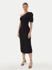 Morgan Sukienka letnia 241-RMABELA Czarny Slim Fit. Czarne sukienki damskie Morgan, na lato, s, bez wzorów, z syntetyku, bez kołnierzyka, bez ramiączek. Za 169.99 zł.