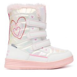 Śniegowce Agatha Ruiz de la Prada. Białe śniegowce dziewczęce Agatha Ruiz de la Prada, bez zapięcia. Za 189.99 zł.
