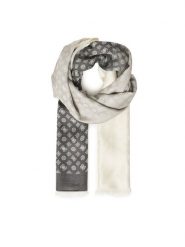 Guess Szal AW5337 VIS03 Szary. Szare czapki i kapelusze damskie Guess, z aplikacjami, z materiału. Za 269.99 zł.