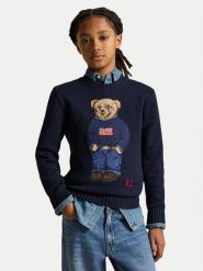 Polo Ralph Lauren Bluza 323668286002 Granatowy Regular Fit. Niebieskie bluzy dla chłopców Polo Ralph Lauren, bez wzorów, z bawełny, bez ramiączek, bez kaptura. Za 1,199.00 zł.