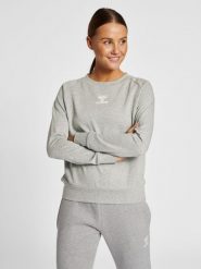 Bluza damska Hummel Icons. Szare bluzy damskie Hummel, s, bez wzorów, z bawełny, bez kaptura. Za 147.39 zł.