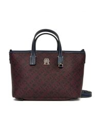 Tommy Hilfiger Torebka Th Monoplay Le Nano Tote AW0AW17717 Granatowy. Niebieskie torebki do ręki damskie Tommy Hilfiger, bez wzorów, ze skóry, bez dodatków. Za 559.99 zł.