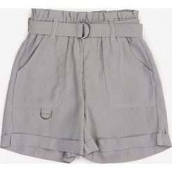 Szare Szorty Paper Bag Ethemixia. Szare spodenki dla dziewczynek Born2be, bez wzorów, z materiału, eleganckie. W wyprzedaży za 59.99 zł.