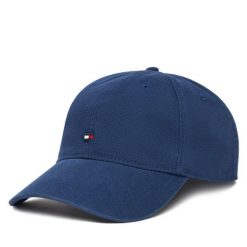 Czapka z daszkiem Tommy Hilfiger. Niebieskie czapki i kapelusze męskie Tommy Hilfiger, bez wzorów. Za 129.99 zł.