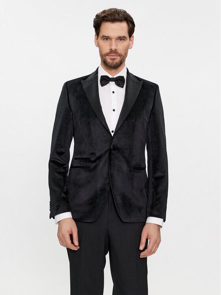 KARL LAGERFELD Marynarka 155270 541009 Czarny Slim Fit. Czarne marynarki męskie KARL LAGERFELD, bez wzorów, z syntetyku, biznesowe. Za 1,109.00 zł.