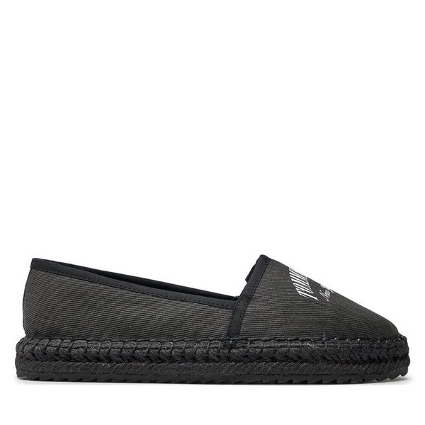 Espadryle Tommy Jeans. Czarne espadryle damskie Tommy Jeans, bez wzorów, z jeansu, bez obcasa, bez zapięcia. Za 179.99 zł.