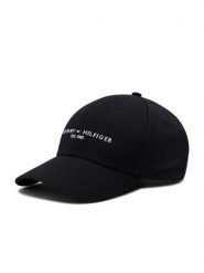Tommy Hilfiger Czapka z daszkiem Th Established Cap AM0AM07352 Czarny. Czarne rękawiczki męskie Tommy Hilfiger, bez wzorów, z materiału. Za 109.99 zł.