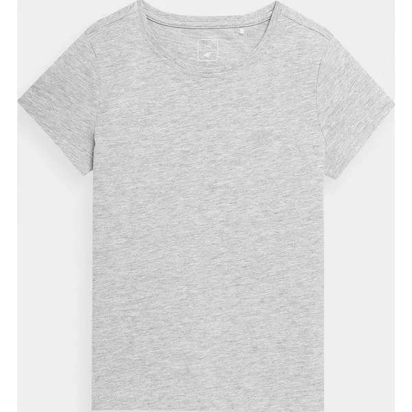 4F T-shirt gładki dziewczęcy 140 (9-10 lat). Szare t-shirty i topy dla dziewczynek 4f, bez wzorów, z bawełny, bez ramiączek. W wyprzedaży za 9.99 zł.