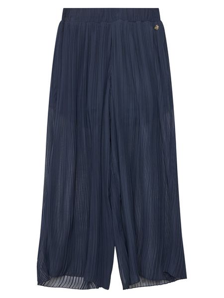 Guess Spodnie materiałowe J5GB02 WA2T0 Granatowy Regular Fit. Niebieskie spodnie materiałowe dla dziewczynek Guess, z aplikacjami, z materiału. Za 192.99 zł.