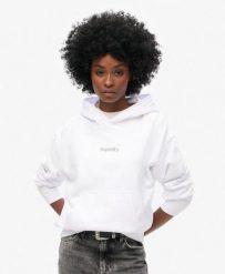 Superdry Core Logo City Loose Hood damska bluza z bawełny organicznej –. Białe bluzy damskie Superdry., bez wzorów, z bawełny, bez kaptura. Za 183.80 zł.