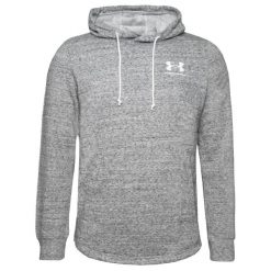 Bluza z kapturem Under Armour Rival Terry LC. Szare bluzy męskie Under Armour, s, bez wzorów, z materiału, z kapturem. Za 236.65 zł.
