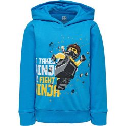 Bluza "CM-50120" w kolorze niebieskim. Niebieskie bluzy dla chłopców marki LEGO Wear, bez wzorów, z bawełny, bez ramiączek. W wyprzedaży za 59.95 zł.