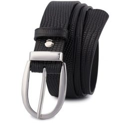 Pasek skórzany BELTIMORE r.105-120 cm D89 czarny. Czarne paski damskie bez wzorów. Za 41.90 zł.