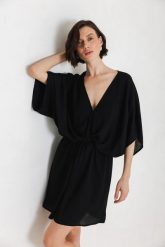 SUKIENKA RACHEL CZARNA XS - Flawless. Czarne sukienki damskie Flawless, na co dzień, xs, bez wzorów, klasyczne, bez kołnierzyka, bez ramiączek, dopasowane. Za 479.00 zł.