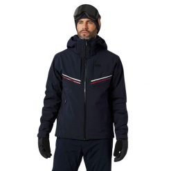 Kurtka Helly Hansen alpha infinity. Niebieskie kurtki męskie Helly Hansen, m, bez wzorów, bez kaptura, narciarskie. W wyprzedaży za 2,200.00 zł.