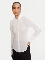 PINKO Koszula 100612 A1NI Biały Regular Fit. Białe bluzki damskie Pinko, bez wzorów, z wiskozy, bez kołnierzyka, bez ramiączek. Za 959.99 zł.