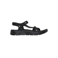 Buty do chodzenia damskie Skechers Bbk Go Walk Flex. Czarne sandały damskie Skechers, bez wzorów, z materiału, bez obcasa, bez zapięcia. Za 229.99 zł.