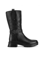 U.S. Polo Assn. Botki MAGDA001W/DL1 Czarny. Czarne botki damskie U.S. Polo Assn., ze skóry, bez obcasa, na płaskiej podeszwie, bez zapięcia. Za 479.99 zł.